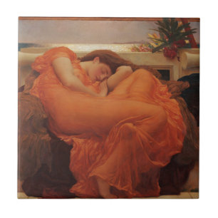 Flaming June Frederic Leighton Fint konsttryck Kakelplatta