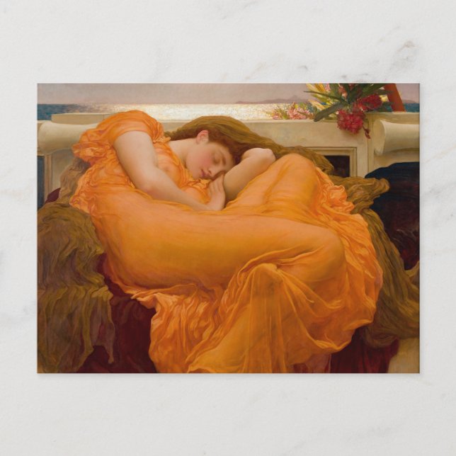 Flaming June - Frederic Lord Leighton Vykort (Framsida)