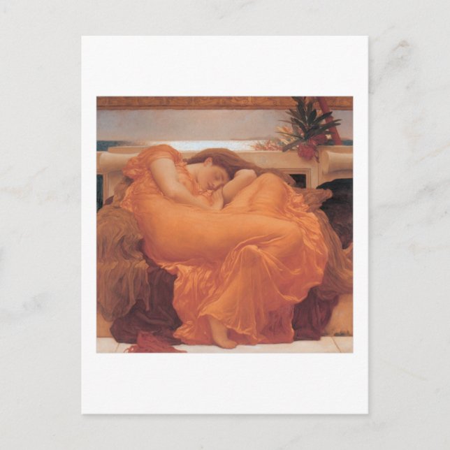 Flaming June - Lord Frederick Leighton Vykort (Framsida)