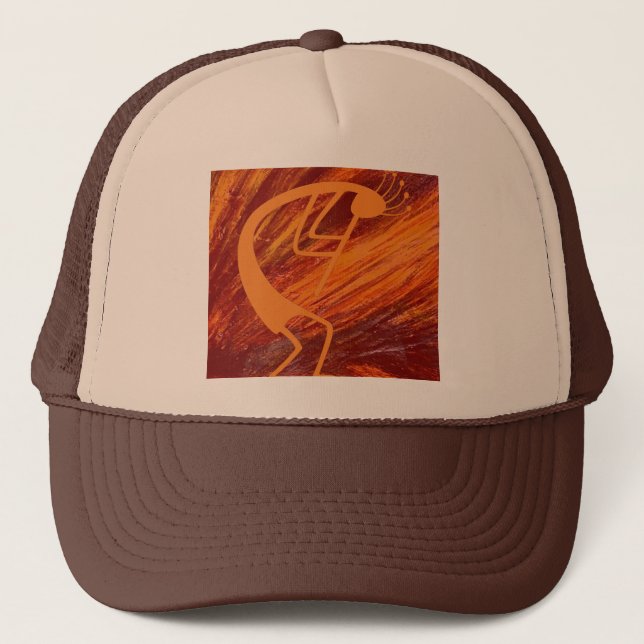 Flaming Kokopelli Truckerkeps (Framsida)