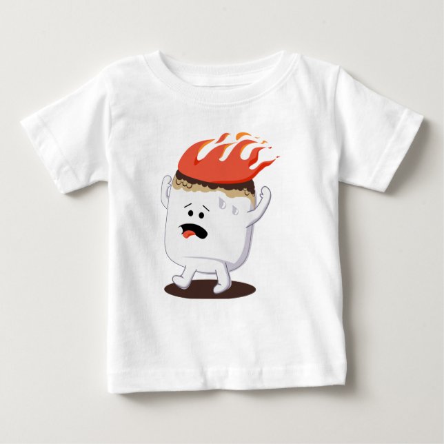 Flaming Marshmallow Tee Shirt (Framsida)
