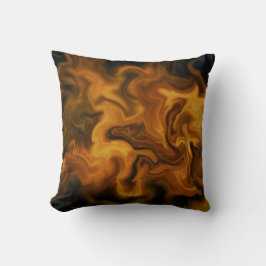 flaming orange and black kudde