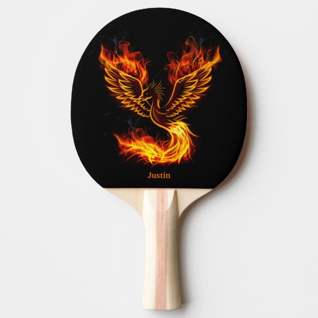 Flaming Phoenix Personlig Pingisracket (Framsidan)