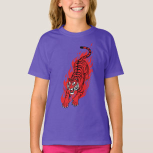 Flaming Red Tiger – Fierce Fire Beast Tröja