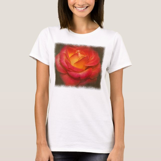 Flaming Ro på Parchment T Shirt (Framsida)