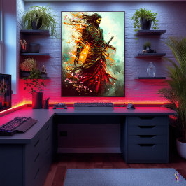 Flaming Samurai - Den externa krigaren Poster