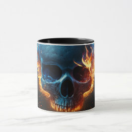 Flaming Skull Mugg