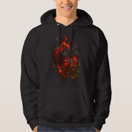 Flaming Skull Tärningar - Höga Insatser Rebell Gra Hoodie