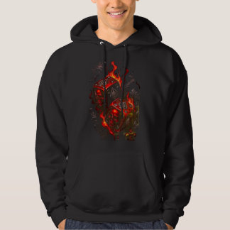 Flaming Skull Tärningar - Höga Insatser Rebell Gra Hoodie