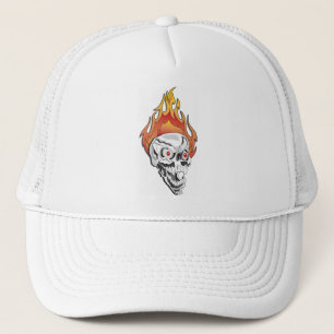 Flaming Skull Truckerkeps