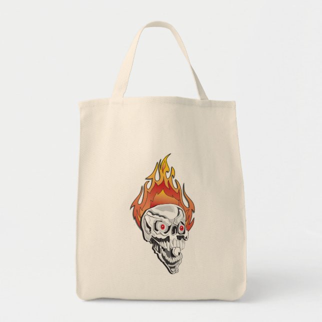 Flaming Skull Tygkasse (Framsidan)