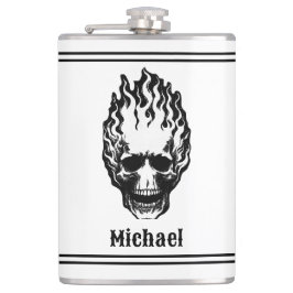 Flaming Skulls Personalized Fickplunta