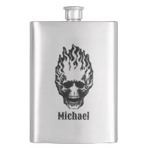 Flaming Skulls Personalized