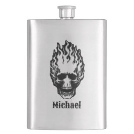Flaming Skulls Personalized Fickplunta