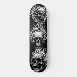 Flaming Skulls Personalized Mini Skateboard Bräda 18,5 Cm