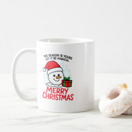 Flaming Snowman Merry Christmas Mug Funny Holiday  Kaffemugg