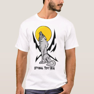 Flaming Tatto Stil Howling Varg T-Shirt