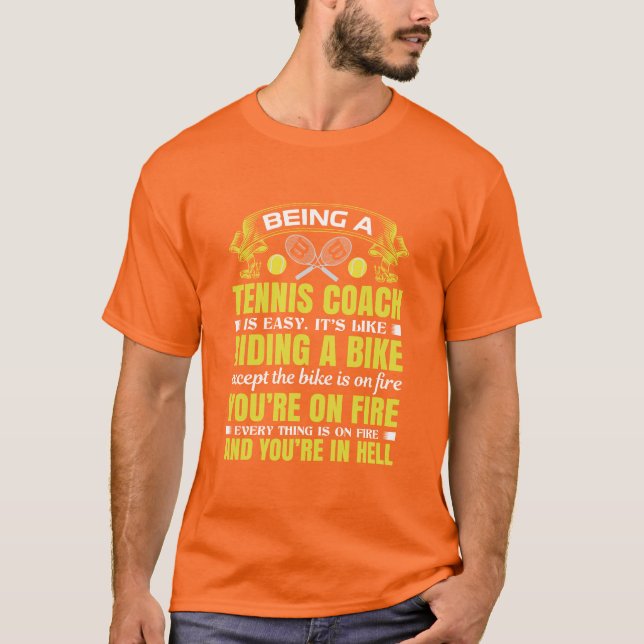 Flaming Tennis Coach Tee (Framsida)