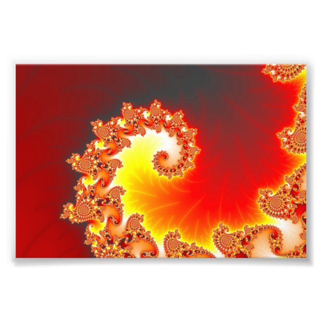 Flaming Tentacle - Fractal Art Fototryck (Framsidan)