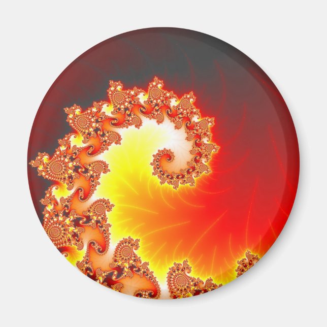 Flaming Tentacle - Fractal Art Magnet (Framsidan)