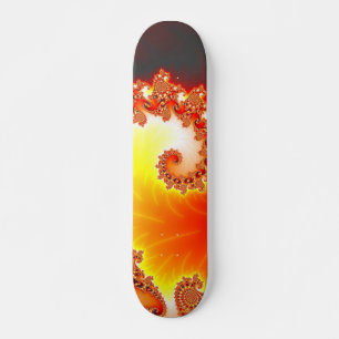 Flaming Tentacle - Fractal Art Old School Skateboard Bräda 18 Cm
