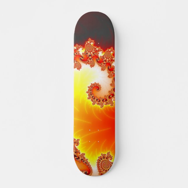 Flaming Tentacle - Fractal Art Old School Skateboard Bräda 18 Cm (Framsida)