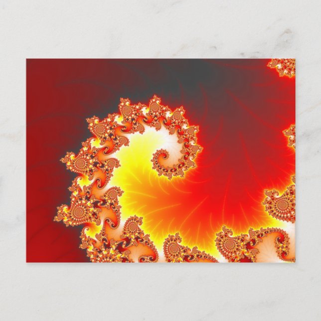 Flaming Tentacle - Fractal Art Vykort (Framsida)
