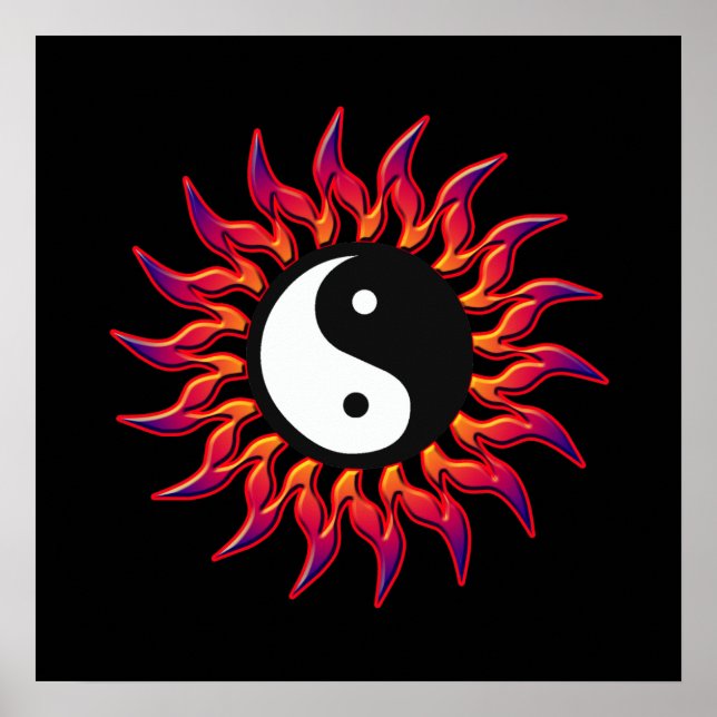 Flaming Yin Yang Sol Poster (Framsidan)