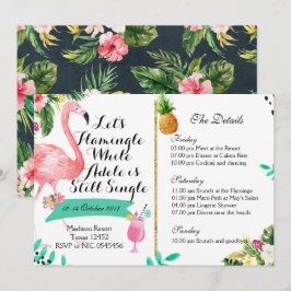 Flamingle Bachelorette Helg Itinerary Inbjudan