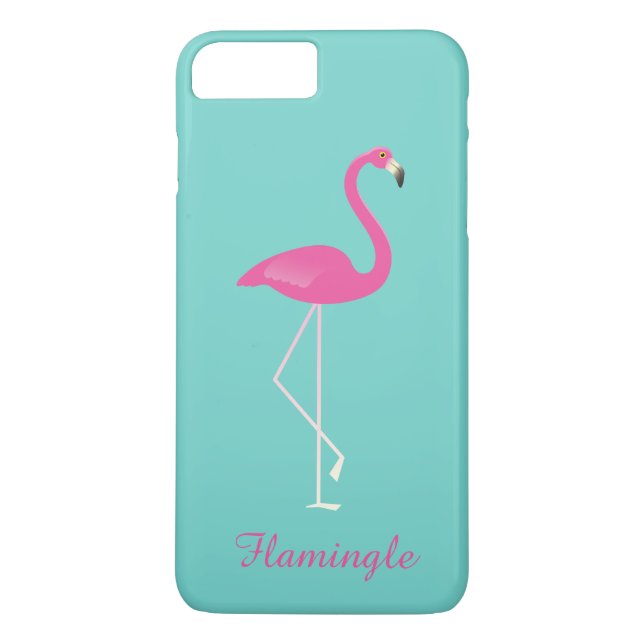 Flamingle Flamingo iPhone 7 Plus - turkos Case-Mate iPhone Skal (Baksida)