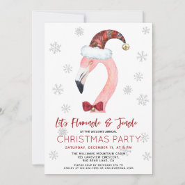 Flamingle & Jingle Santa Flamingo Jul Party Inbjudningar