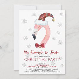 Flamingle & Jingle Santa Flamingo Jul Party Inbjudningar
