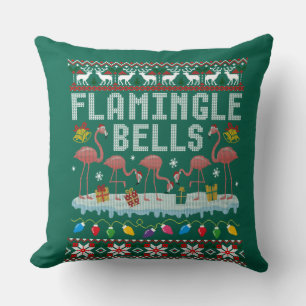Flamingle Klockor Rosa Flamingo jul Ugly Julafton Kudde