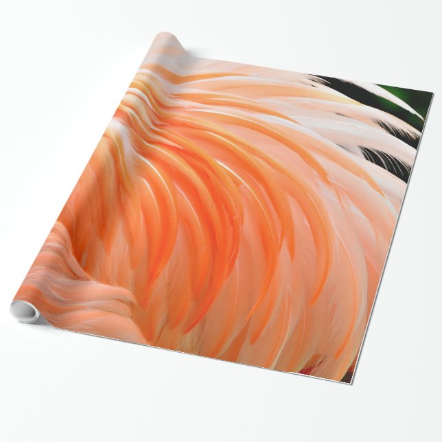 Flamingo 1 Omslagning Papper Presentpapper (Utrullad)