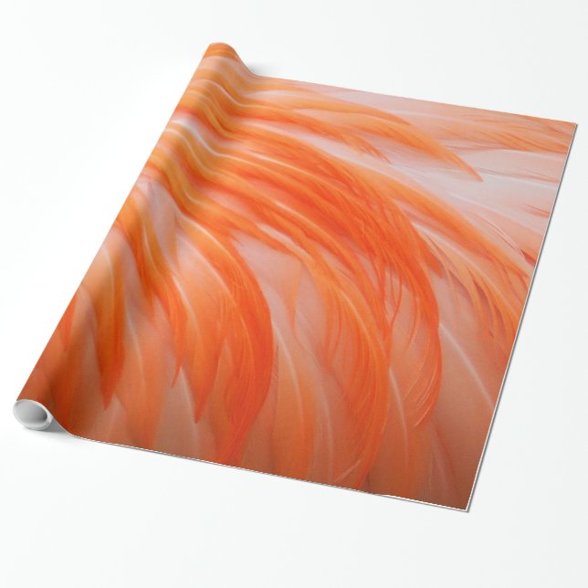 Flamingo 2 Omslagning Papper Presentpapper (Utrullad)