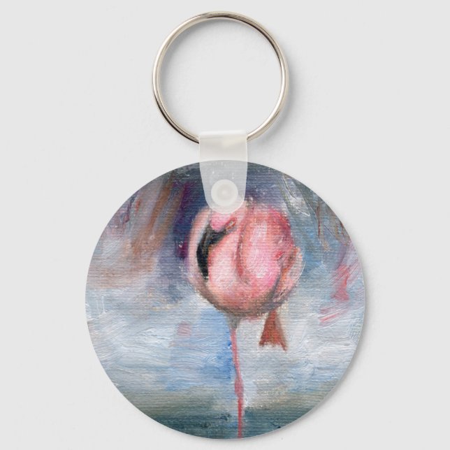 Flamingo ACEO-nyckelkedja Nyckelring (Framsida)