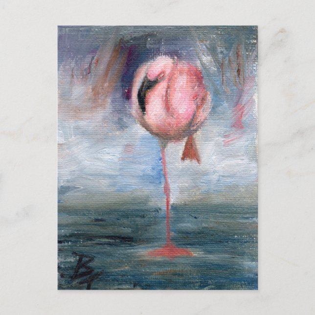 Flamingo ACEO-vykort Vykort (Framsida)