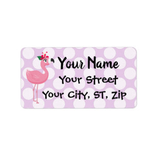Flamingo Adressetikett