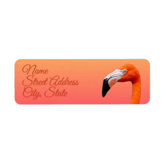 Flamingo adressetiketter returadress etikett