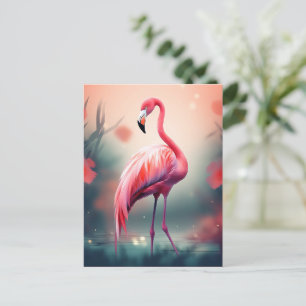 Flamingo AI-genererad Vykort