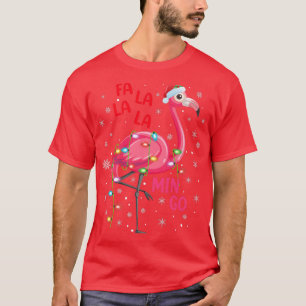 Flamingo Älskare Julafton Ljus Fa La Mingo Flaming T Shirt