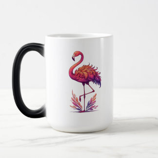 Flamingo älskare Large Morphing Magisk Mugg