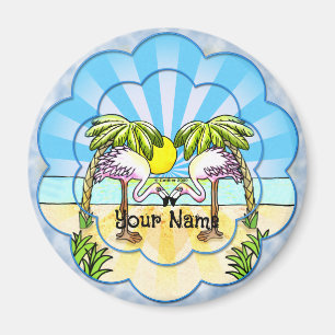 Flamingo älskare magnet