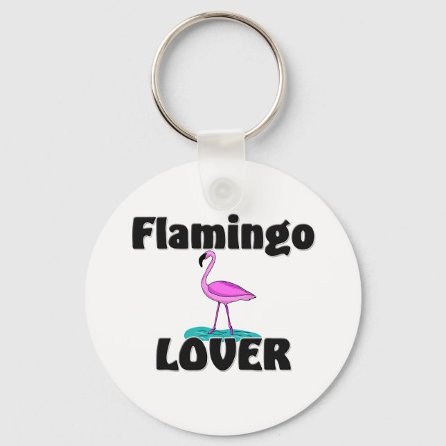 Flamingo Älskare Nyckelring (Framsida)