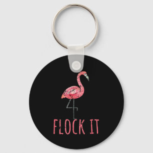 Flamingo älskare sommar fågel tropisk djur flock nyckelring