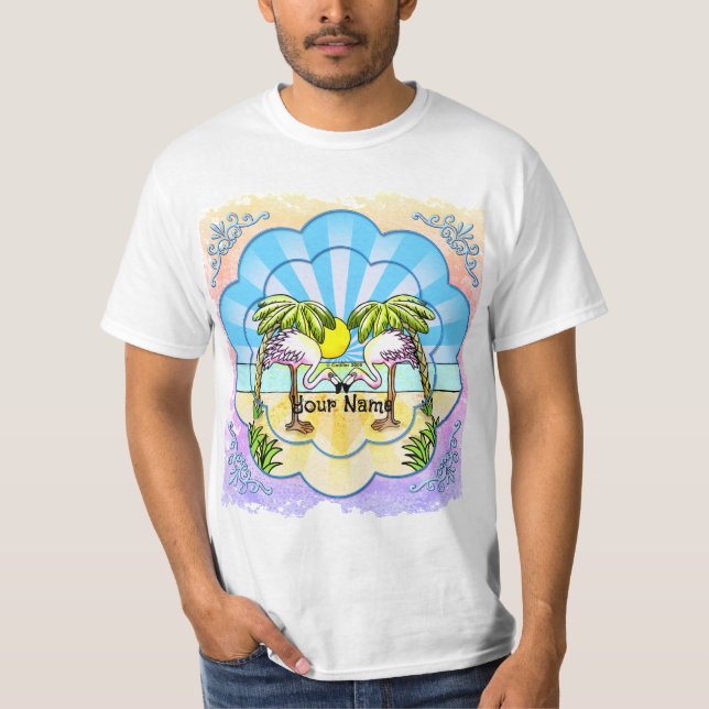 Flamingo älskare t shirt (Framsida)