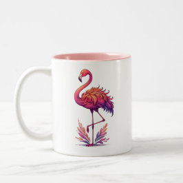 Flamingo älskare Två-Tonad mugg