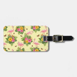 Flamingo and Butterflies 2 Bagagebricka