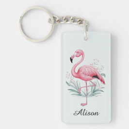 Flamingo and Flowers Personlig