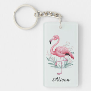 Flamingo and Flowers Personlig